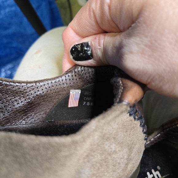 Earth Kalso Caribou Brown Suede Leather Flat Shoes - Picture 3 of 12